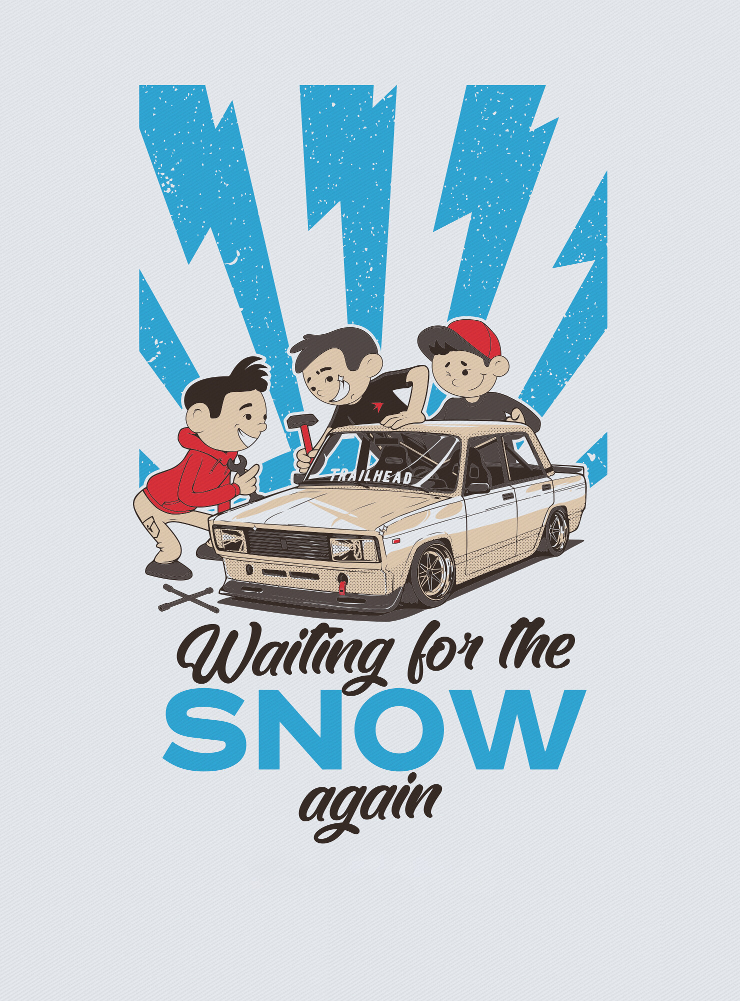 Футболка классическая WAITSNOW2, MTS-WAITS2028-WT24 цвет: WT
